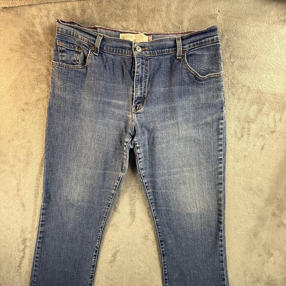Vintage Levis 550 Jeans Womens 14M Blue Relaxed Boot Cut Stretch Denim 36X33 Y2K - Picture 15 of 16